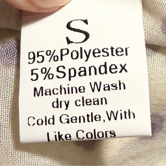 Knox Rose Boho Floral Embroidered Lace Peasant Top Cream Purple Tassel Tie Sz S - Picture 13 of 15